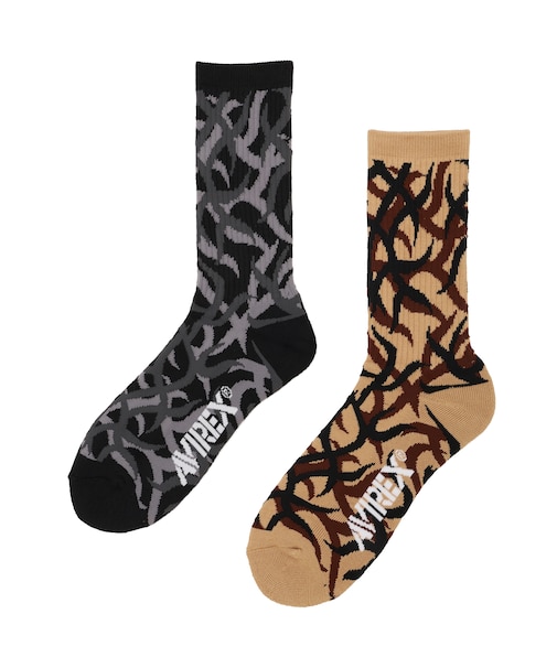 TRIBAL CAMOUFLAGE SOCKS 2PACK‐SET