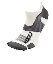 ツー・タイムズ・ユー(2XU)ベクターウルトラライトノーショーソックス UA5041E-WHT/GRY