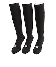 ゼット(ZETT)3足組 カラーソックス BLK BK03CL-1900 24~27cm