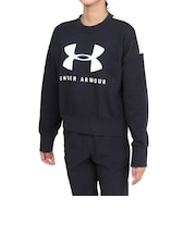 アンダーアーマー(UNDER ARMOUR)ジュニア ガールズ スポーツスタイル フリース クルーシャツ 1348201 BLK/WHT AT オンライン価格