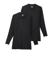 ミズノ(MIZUNO)野球 アンダーシャツ ローネック 長袖インナーシャツ 2枚組 フィット 12JA0Q0109
