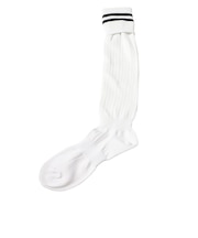 サッカー ソックス ドライプラス ライン ストッキング 1足組 750GM9OK002-WHT-M 白 靴下 速乾