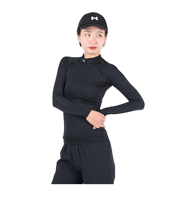 アンダーアーマー（UNDER ARMOUR）ヒートギア コンプレッション ロングスリーブ モック 1358605 BLK AT オンライン価格 速乾