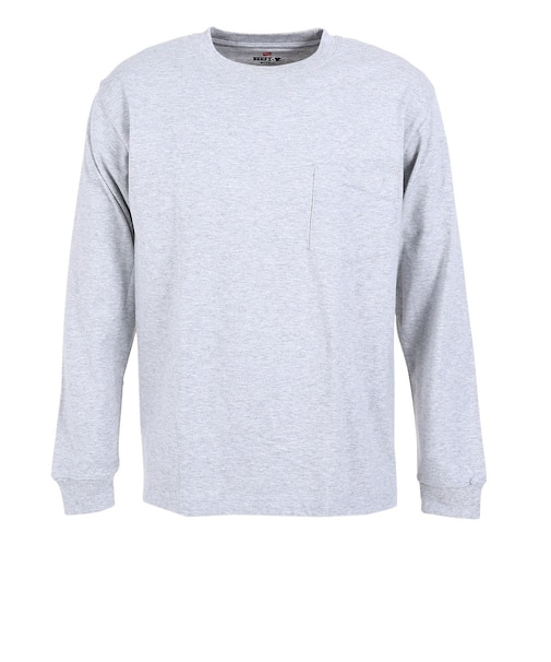 ヘインズ（Hanes）Tシャツ メンズ 長袖 ロンT ビーフィーポケット ロングスリーブ グレー T 定番 長持ち H5196 060 オンライン価格