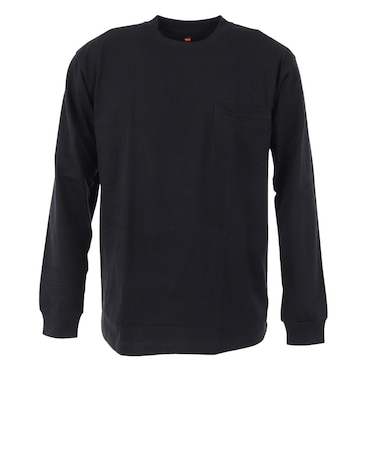 ヘインズ（Hanes）メンズ BEEFY-T ポケット長袖Tシャツ H5196 090 オンライン価格