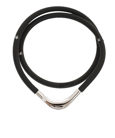 ファイテン（PHITEN）RAKUWA 磁気チタンネックレス S-2 45cm BK/SV45 0221TG861152