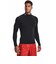 アンダーアーマー（UNDER ARMOUR）着圧 長袖 ヒートギア(夏向け) ロングスリーブ モックシャツ 1369606 001 黒