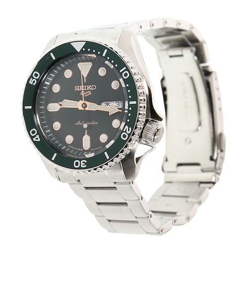 セイコー（SEIKO）時計 5スポーツ Sports Style 自動巻き 42.5mm グリーン シルバー ステンレスバンド 10気圧防水 腕時 SBSA0…