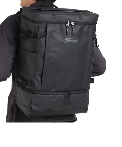 コールマン（Coleman）バックパック シールド35 2レイヤー スクエア型 リュック 2000037780 ブラック 35L 防水 アウトドア 通勤 通学