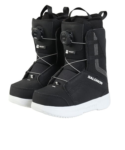サロモン（SALOMON）ジュニア スノーボードブーツ ダイヤル式 PROJECT BOA BLK L41681700