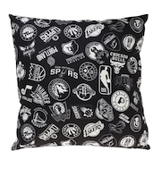 エヌビーエー（NBA）NBAクッション ALLOVER(BLKWHT) NBA35881