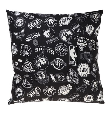 エヌビーエー（NBA）NBAクッション ALLOVER(BLKWHT) NBA35881