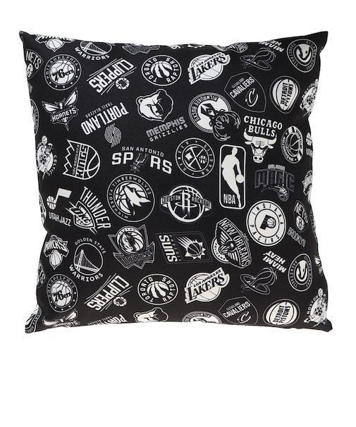 エヌビーエー（NBA）NBAクッション ALLOVER(BLKWHT) NBA35881