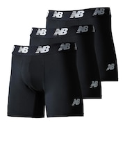 ニューバランス(new balance)プレミアムボクサーパンツ 6インチ 前開き 3枚セット Sサイズ-LLサイズ 黒 LAU13001BKK