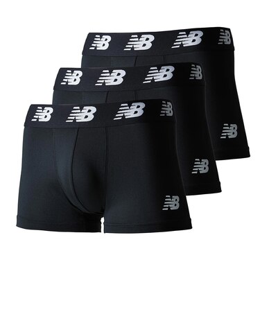 ニューバランス（new balance）プレミアムボクサーパンツ 3インチ 前閉じ 3枚セット USサイズ LAU13009BKK