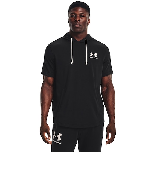 アンダーアーマー（UNDER ARMOUR）半袖シャツ メンズ ライバルテリー フーディー 1370396 001 ドライ 速乾
