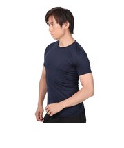 デュアリグ(DUARIG)サッカーウェア ドライプラス ストレッチ 丸首 半袖シャツ ネイビー 3S0004-SCWR-741ES NVY