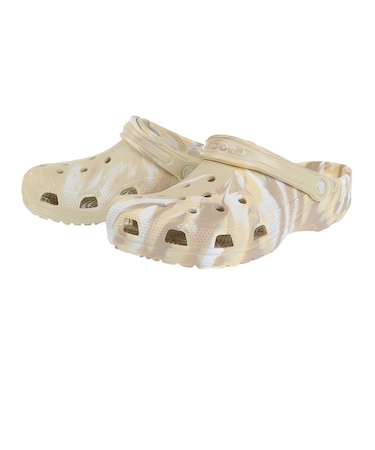 クロックス(crocs)サンダル クラシック マーブル クロッグ ベージュ 206867-2Y3-2023 シャワサン レジャー 軽量 厚底