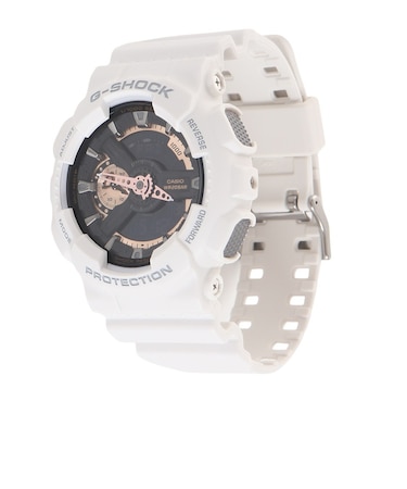 ジーショック（G-SHOCK）時計  G-SHOCK 110 SERIES ホワイト×ローズゴールド アナデジ 20気圧防水 耐衝撃 腕時計 GA-110RG…