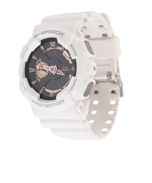 ジーショック（G-SHOCK）時計  G-SHOCK 110 SERIES ホワイト×ローズゴールド アナデジ 20気圧防水 耐衝撃 腕時計 GA-110RG…