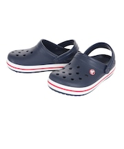 クロックス(crocs)ジュニアサンダル クロックバンド クロッグ キッズ ネイビー レッド 207006-485-2023 シャワサン レジャー水遊び プー…