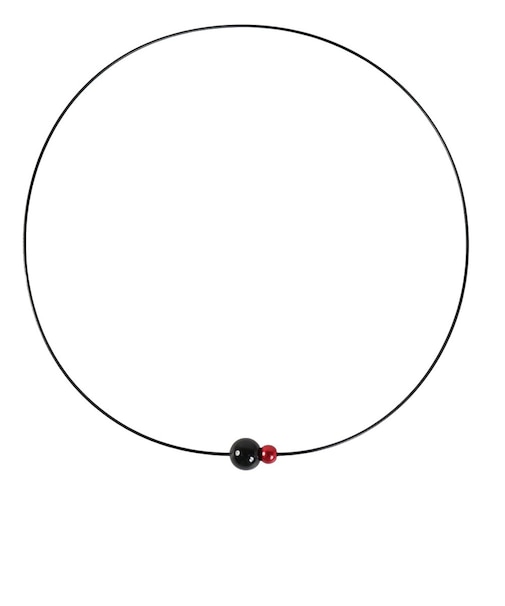 ファイテン（PHITEN）RAKUWA ネックレス EXTREME ミラーボールツイン ブラック/レッド 40cm 0223TG905151
