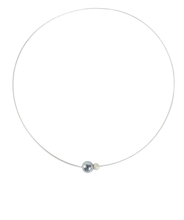 ファイテン（PHITEN）RAKUWA ネックレス EXTREME ミラーボールツイン ライトブルー/パール 40cm 0223TG905251