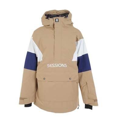 セッションズ（SESSIONS）スキー スノーボード ウェア ジャケット CHAOS プルオーバージャケット SSFW230013 BEG