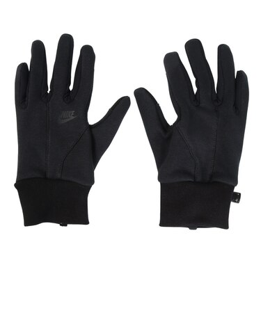 ナイキ（NIKE）手袋 テックフリースグローブ 2.0 防寒 CW1035-013 黒 M-Lサイズ タッチスクリーン対応 保温