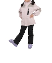 エアボーン(ARBN)ジュニア スキー スノーボード ウェア 上下セット 24 STYLISH GIRLS AB43WW1533J KHK