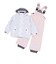 ジュニア スキーウェア ガールズ TGフォグスーツ 上下セット ST23FW0040 WHT サイズ調整