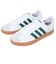 アディダス（adidas）スニーカー VLコートベース M ホワイト グリーン ID3710 カジュアル スポーツ シューズ 快適 タウン 街履き 登校 通学