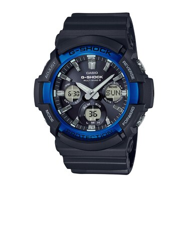 ジーショック（G-SHOCK）時計  G-SHOCK GAW 1000 SERSIES ブラック×ブルー 電波ソーラー アナデジ 20気圧防水 腕時計 GAW…