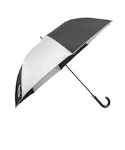 チャンピオン(CHAMPION)傘 晴雨兼用 長傘 70cm ジャンプ傘 CHP76JP70 BK シルバー ブラック UVカット 軽量 撥水 防水