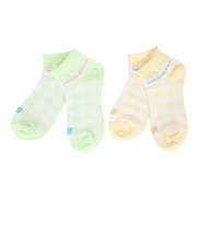 ニューバランス(new balance)ガールズ アンクルチェックソックス 2足組 LAS45710AS2