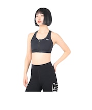 ナイキ(NIKE)ドライフィット スウッシュ フロント ジップ ミディアムサポート パッディド スポーツブラ FN2732-010