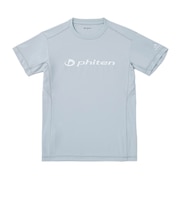 ファイテン(PHITEN)バレーボールウェア 半袖 RUKUシャツ グレー 白文字 3124JG57700