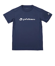ファイテン(PHITEN)バレーボール 半袖 RUKUシャツ ネイビー 白文字 バレーボールウェア 3124JG58500