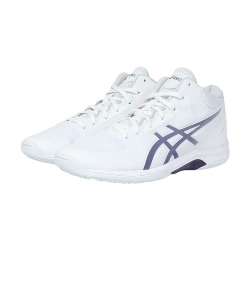 アシックス(ASICS)バスケ シューズ バッシュ LADY GELFAIRY 9XS レディゲルフェアリー 白 軽量 ミッドカット 1063A093.100