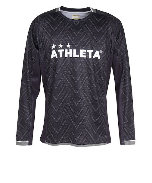 アスレタ（ATHLETA）サッカー フットサルウェア 長袖 グラフィック プラクティスシャツ 2418 BLK