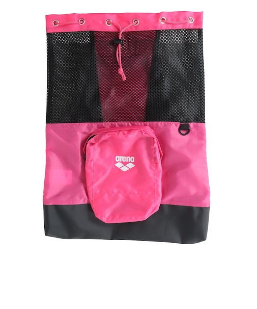 アリーナ（ARENA）水泳バッグ メッシュバックパック AS4FBP15U BKPK ブラック ピンク