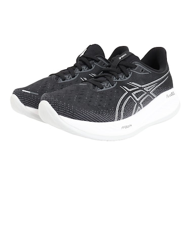 アシックス(ASICS)ランニングシューズ ゲルキュムラス26ワイド ブラック グレー 1012B600.002 スニーカー クッション性
