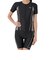 フィラ（FILA）フィットネス水着 水泳 配色 袖付フルジップ セパレート 大きいサイズ 3132036-BGY 黒