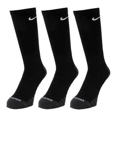 ナイキ（NIKE）バスケットボール 3足組ソエブリデイ マックス クッションド トレーニング クルー ソックス SX5547-010