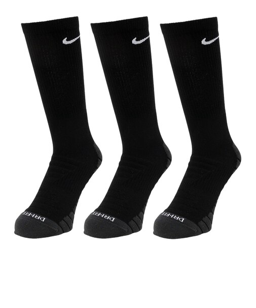 ナイキ（NIKE）バスケットボール 3足組ソエブリデイ マックス クッションド トレーニング クルー ソックス SX5547-010