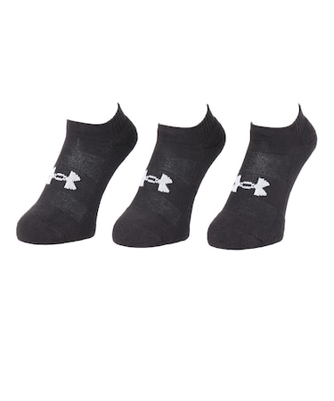 アンダーアーマー（UNDER ARMOUR）レーニング コットン ノーショー ソックス 3足組 1386313 001