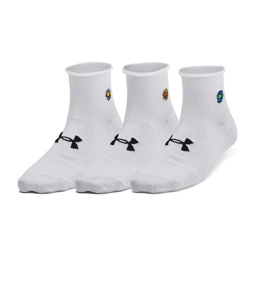 アンダーアーマー（UNDER ARMOUR）エッセンシャル ノベルティ クオーター ソックス 3足組 1384025 102 白