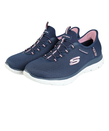 スケッチャーズ（SKECHERS）カジュアルシューズ スリップインズ サミッツ ベスト チョイス ワイド ネイビー 150199W-NVCL スニーカー ハンズフリー