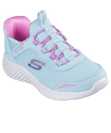 スケッチャーズ（SKECHERS）ジュニアスニーカー スポーツシューズ SI-BOUNDER-SMPL CUTE 303585L-TURQ