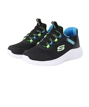 スケッチャーズ(SKECHERS)ジュニアスニーカー スリップインズ バウンダー ブリスクバースト 黒 403822L-BBLM スポーツシューズ ハンズフリー